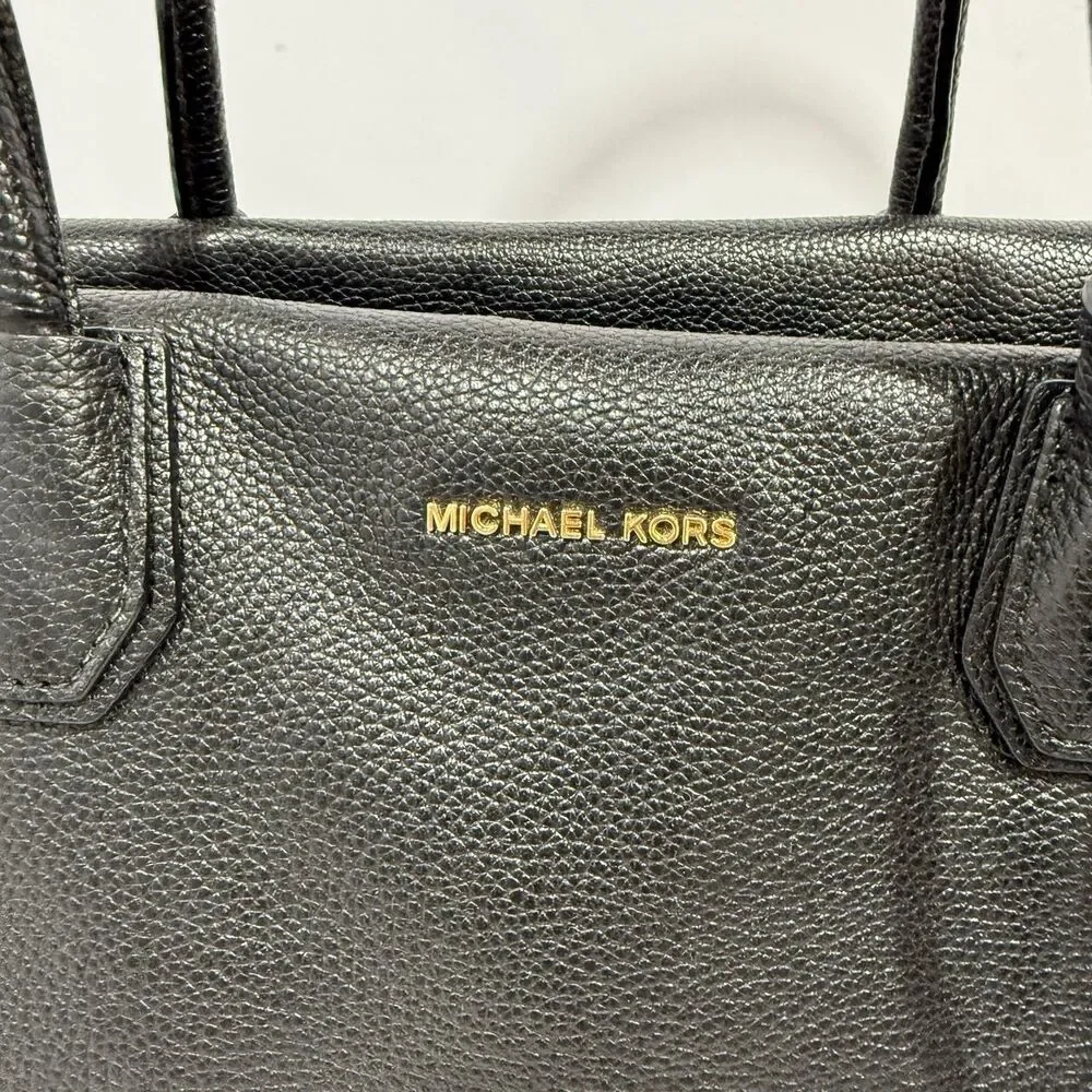 Michael Kors Studio Mercer Large Black Leather Satchel
